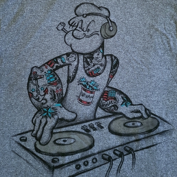 DJ🎧 Popeye💪Turntables Tee👕 - NWOT - Picture 3 of 10